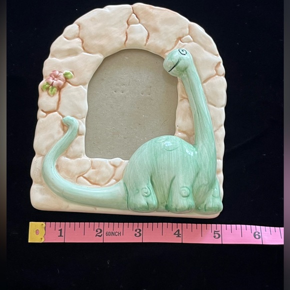 Vintage 1987 Terragrafics Design By Cara Marks Hand Painted Dinosaur Picture - Picture 3 of 9